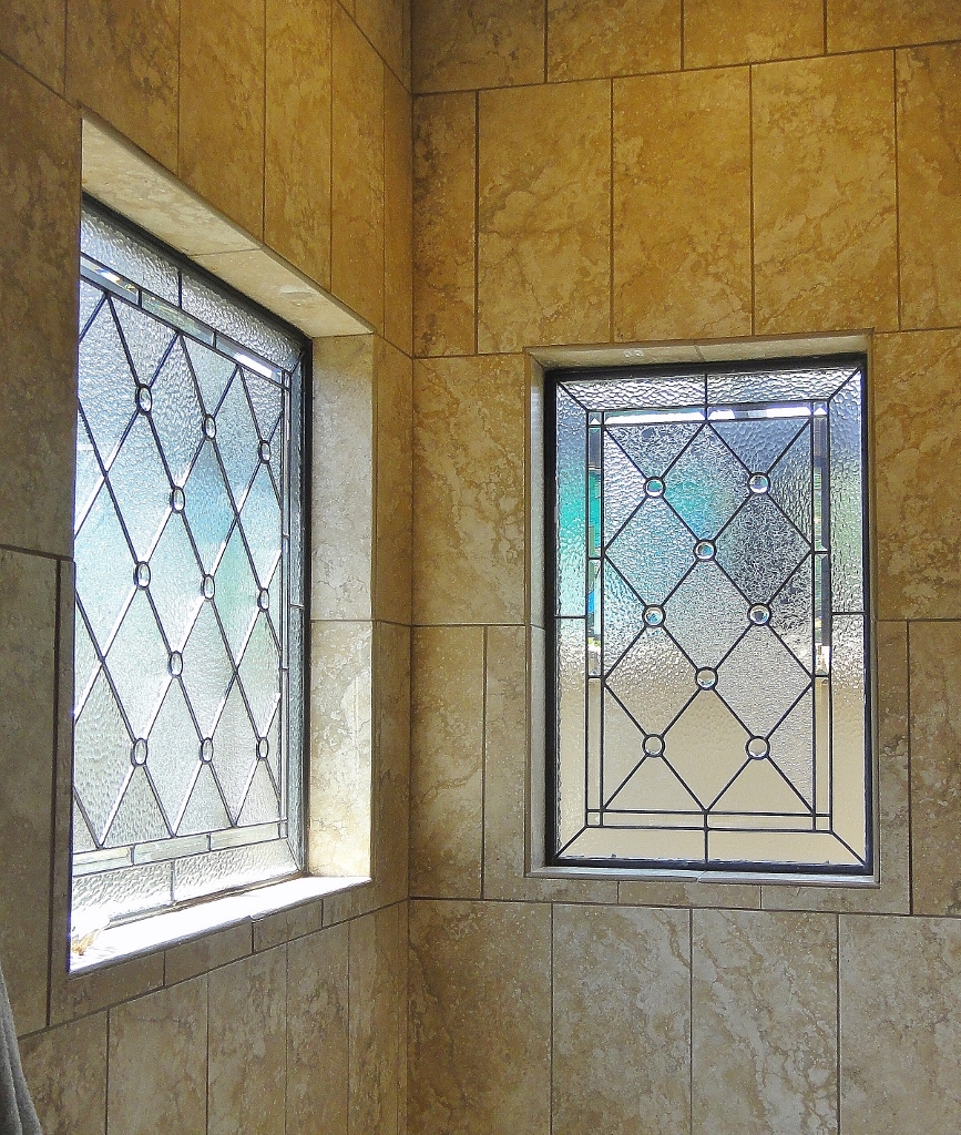 Custom Bathroom Stained Glass - Custom Stained Glass Window Designs